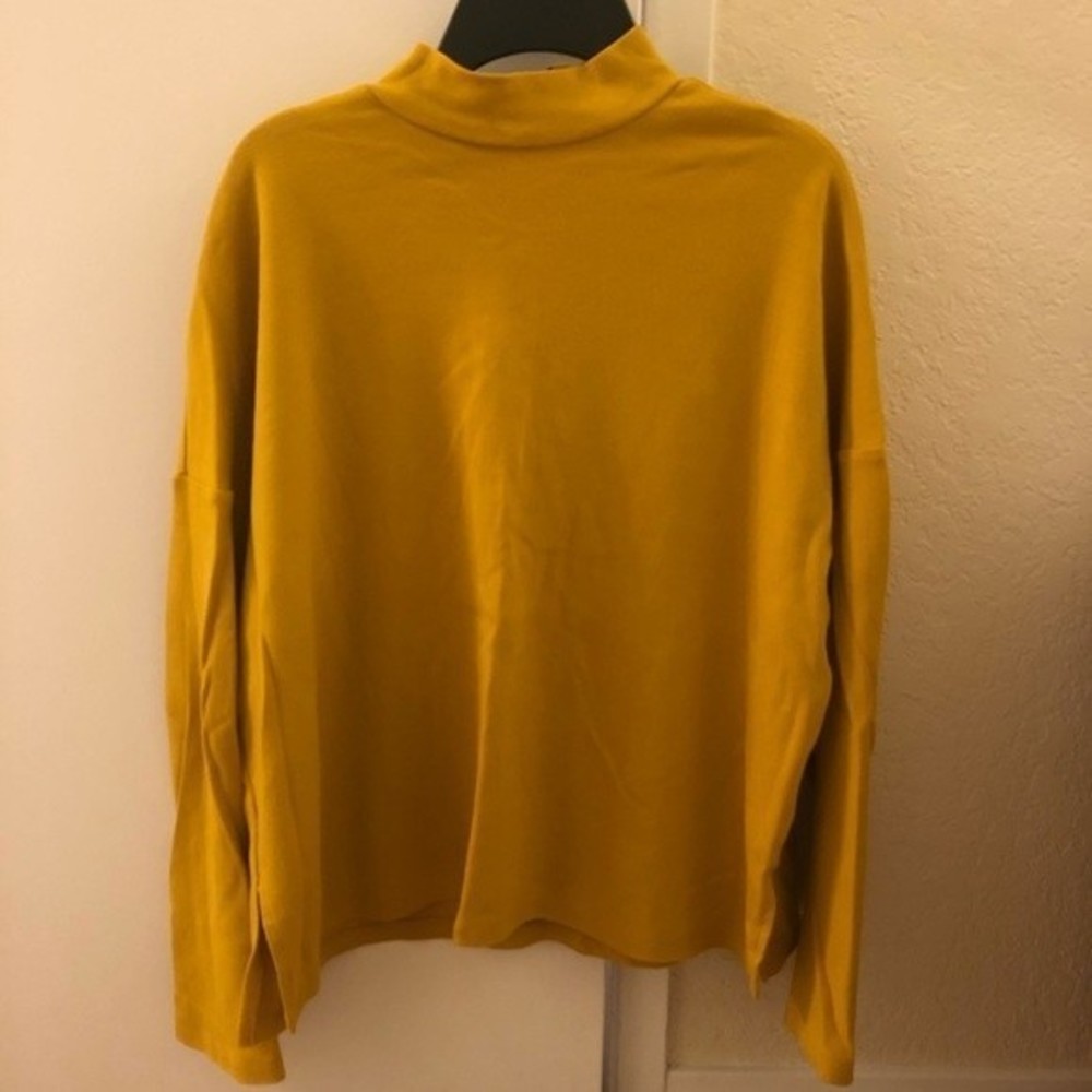 Mustard Yellow Turtleneck Pull over with zipper